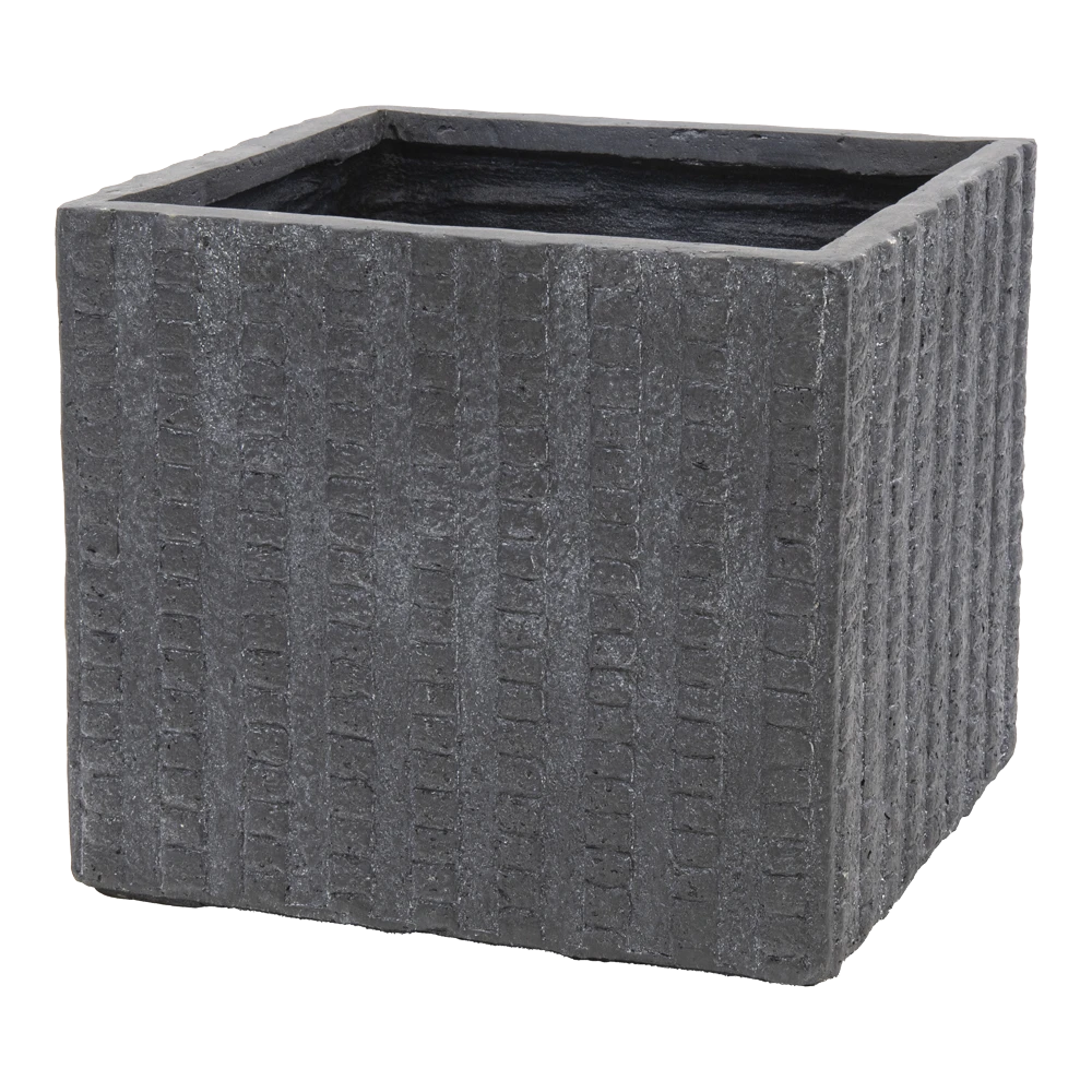 Plantenbak Arkansas Cubi - L34.5 B34.5 X H30cm - Donkergrijs