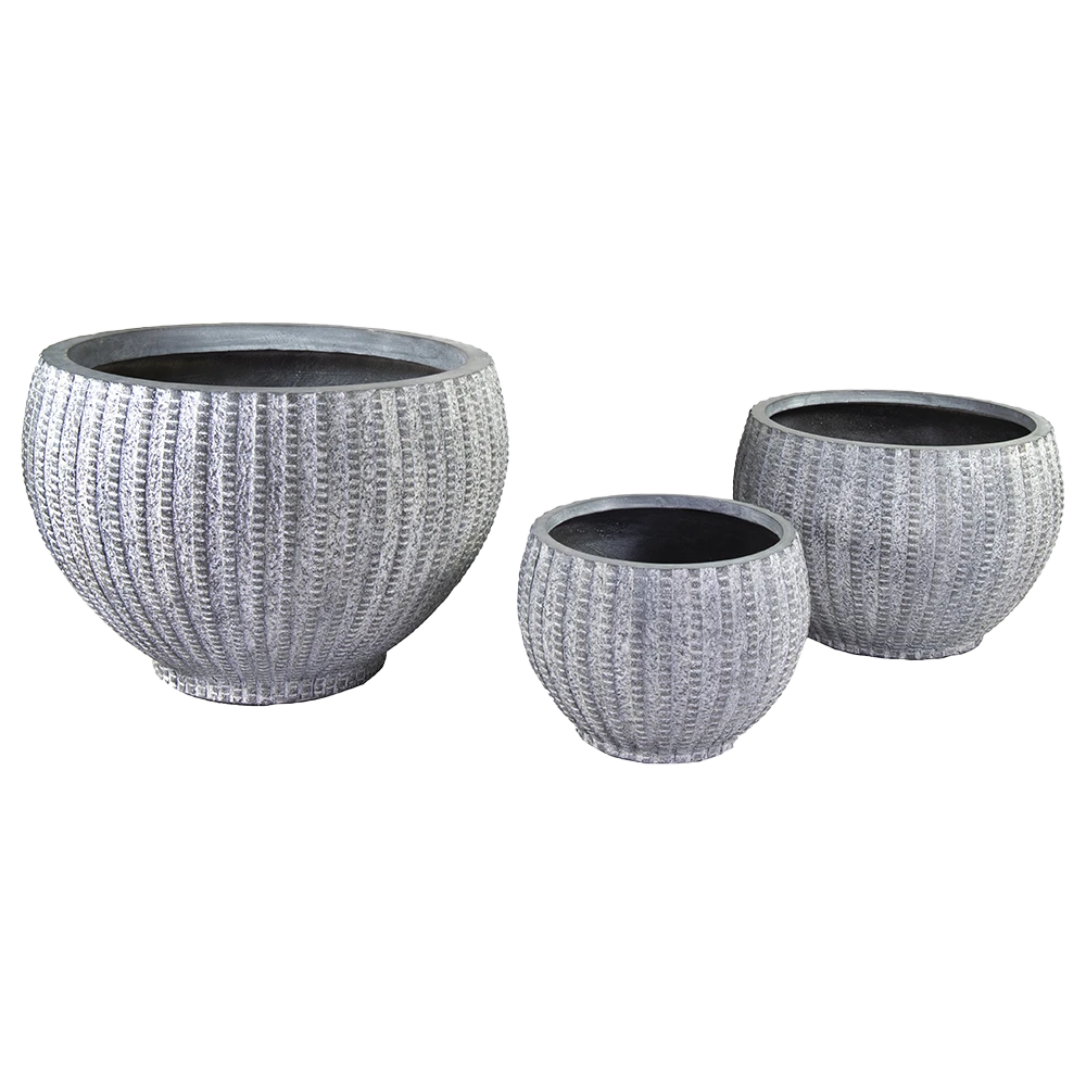 Bloempot Arkansas Monika 1 Washed - D80 X H56cm - Lichtgrijs - Afbeelding 2