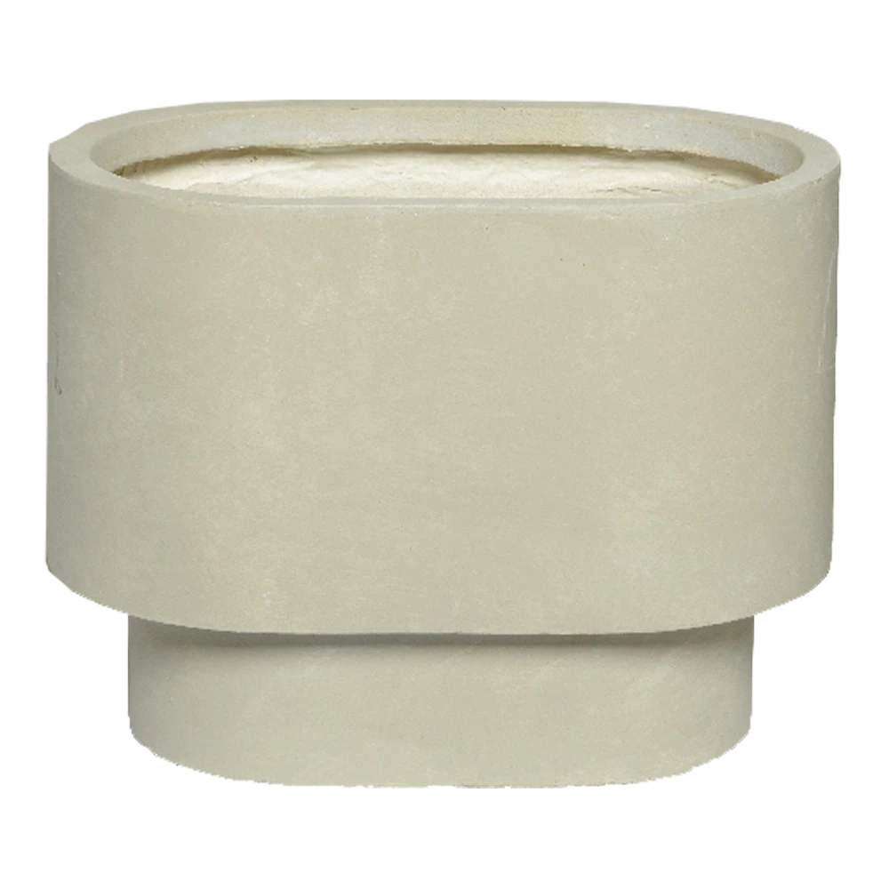 Bloempot Alexis Ovaal - L32 X B20 X H24cm - Beige