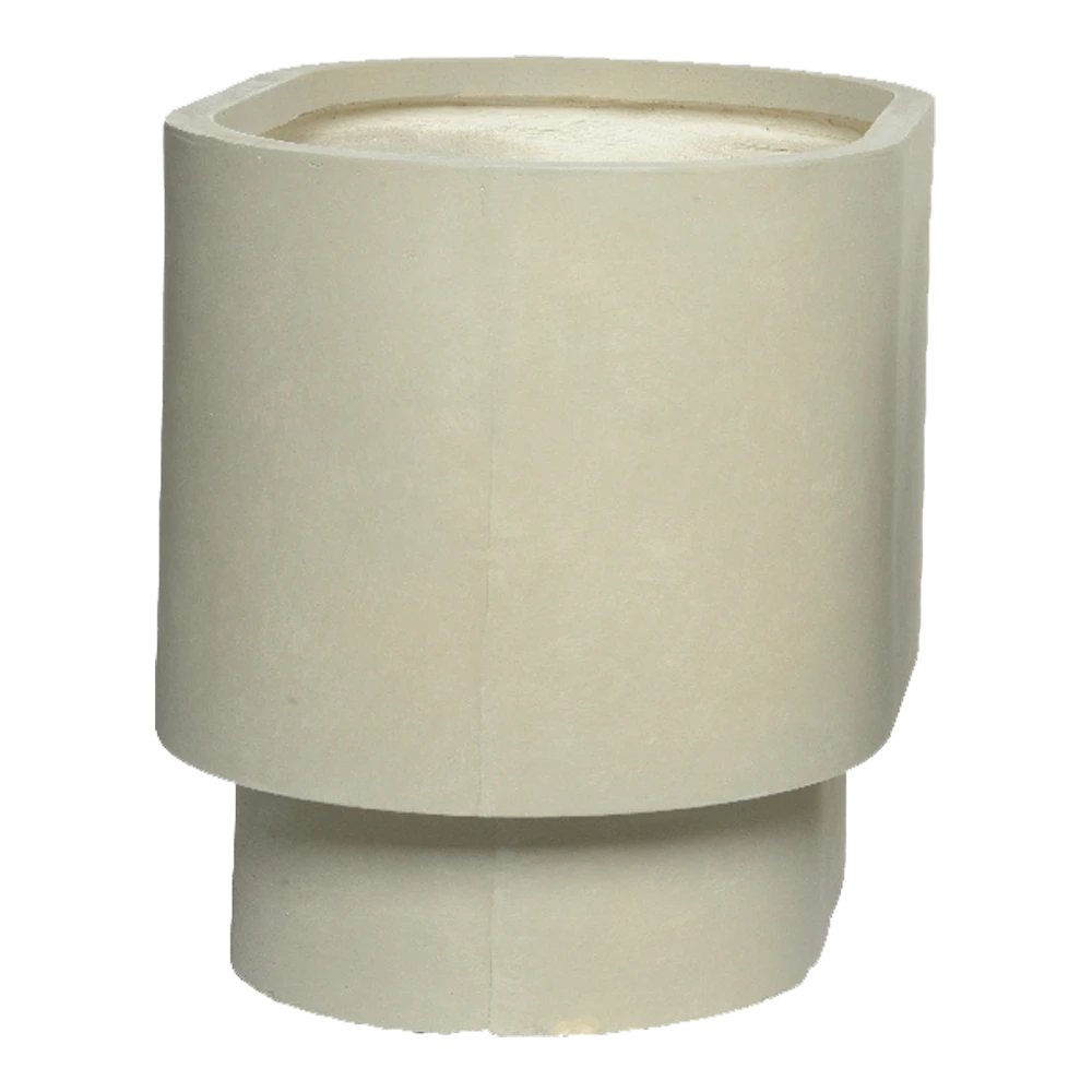 Bloempot Alexis Ovaal - L32 X B20 X H24cm - Beige - Afbeelding 3
