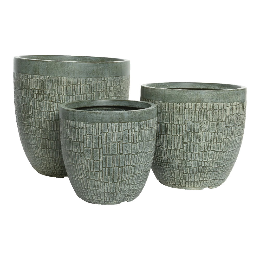 Bloempot Dean - D44 X H43cm - Groen - Afbeelding 2