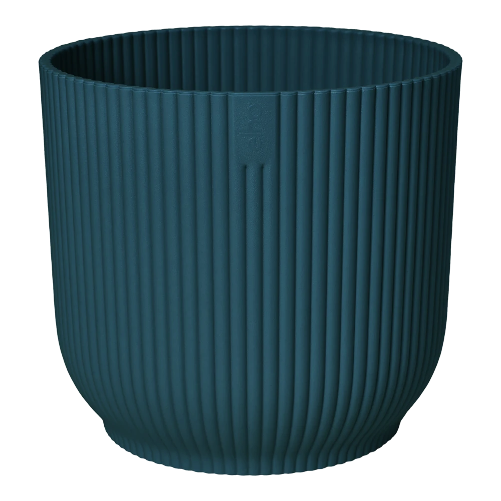 Bloempot Elho Vibes Fold Rond Wielen - D35 X H32cm - Diepblauw