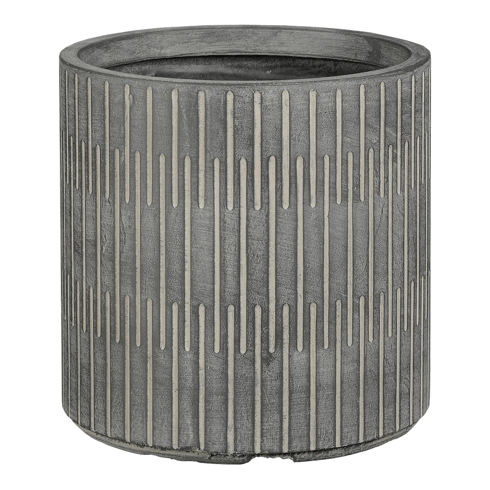 Bloempot Oslo - D37 X H36,5cm - Zwart-grijs