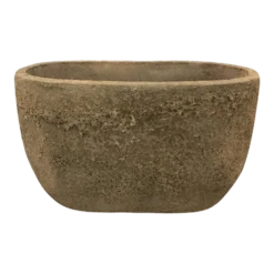 Bloempot Shanon Ovaal - L45 X B18 X H26cm - Earth Groen