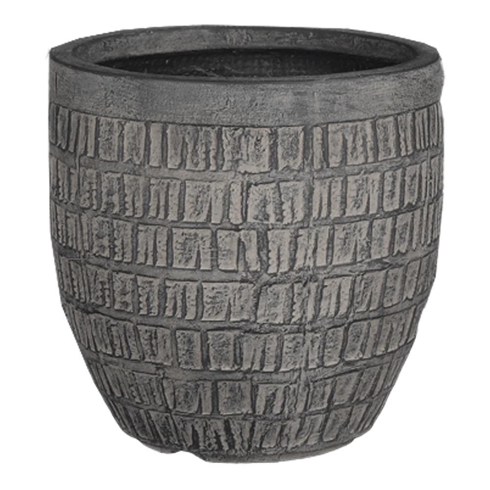 Bloempot Tallinn - D25,5 X H26cm - Zwart-grijs - Afbeelding 2