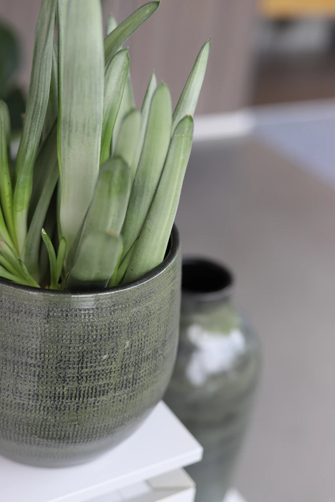 Bloempot Tokio - D20 X H18cm - Groen - Afbeelding 2