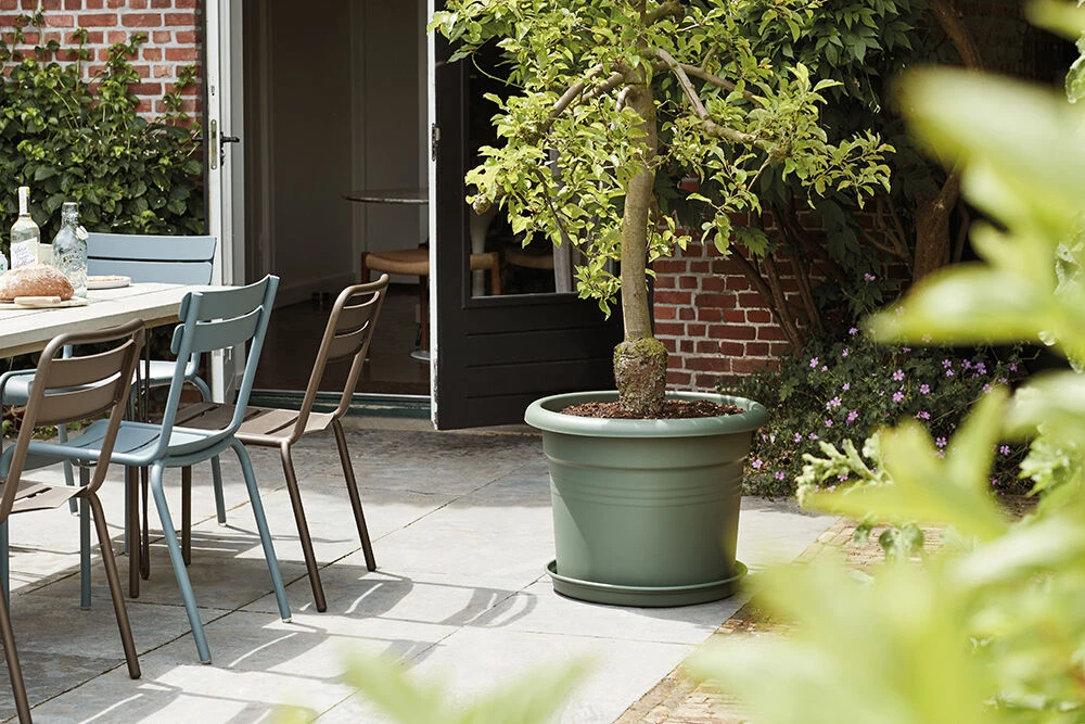 Bloempot Elho Green Basics Cilinder 40cm - Bladgroen - Afbeelding 2