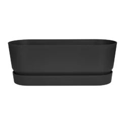 Bloembak Elho Greenville Terrace Long 50cm - Met Wielen - Living Black