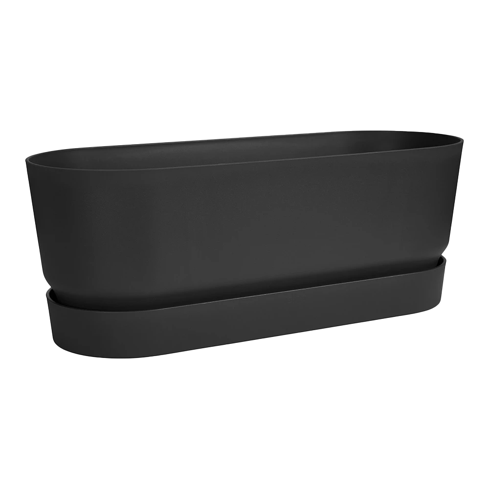 Bloembak Elho Greenville Terrace Long 50cm - Met Wielen - Living Black - Afbeelding 2