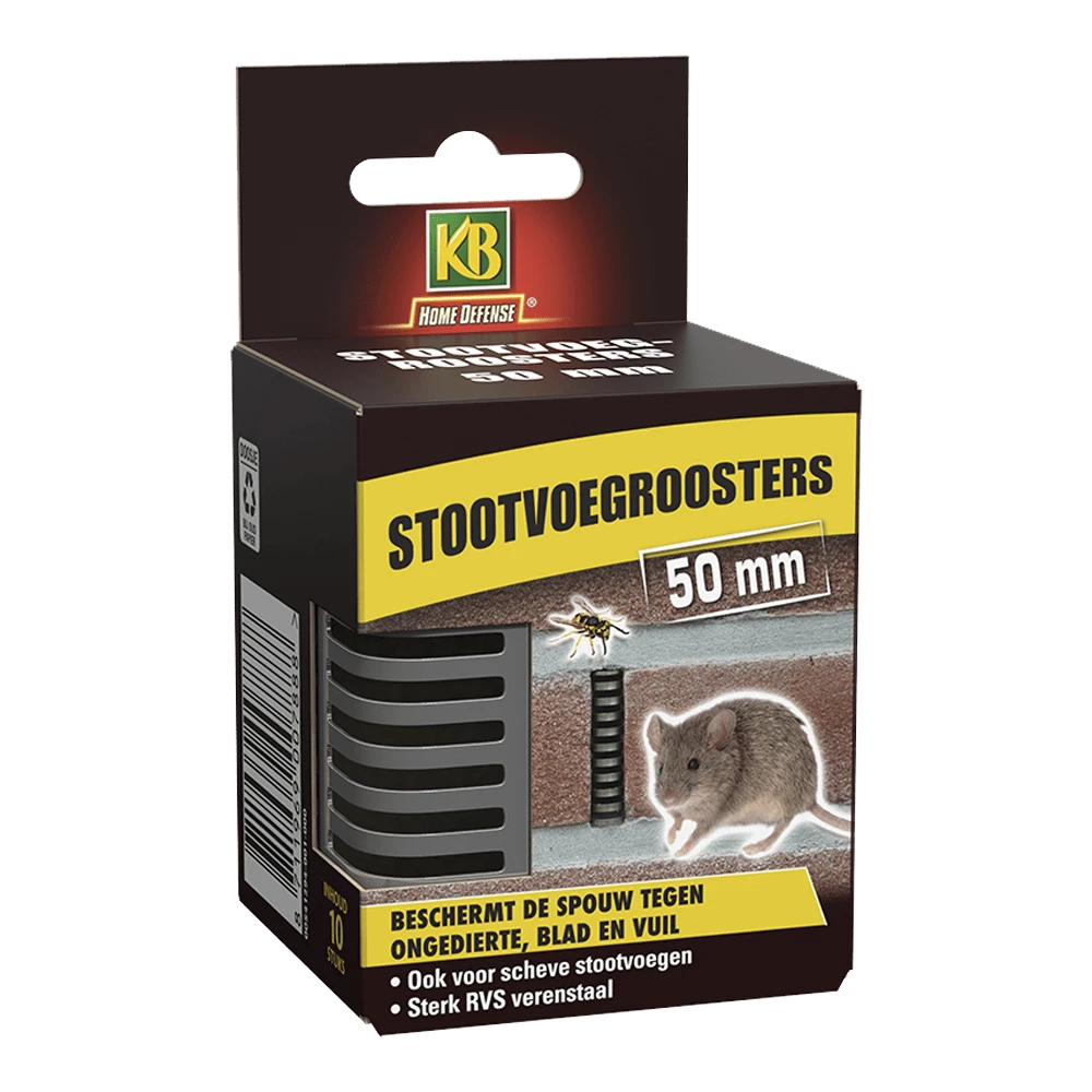 KB Stootvoegrooster RVS 50mm - 10 Stuks - Insecten En Ongedierte