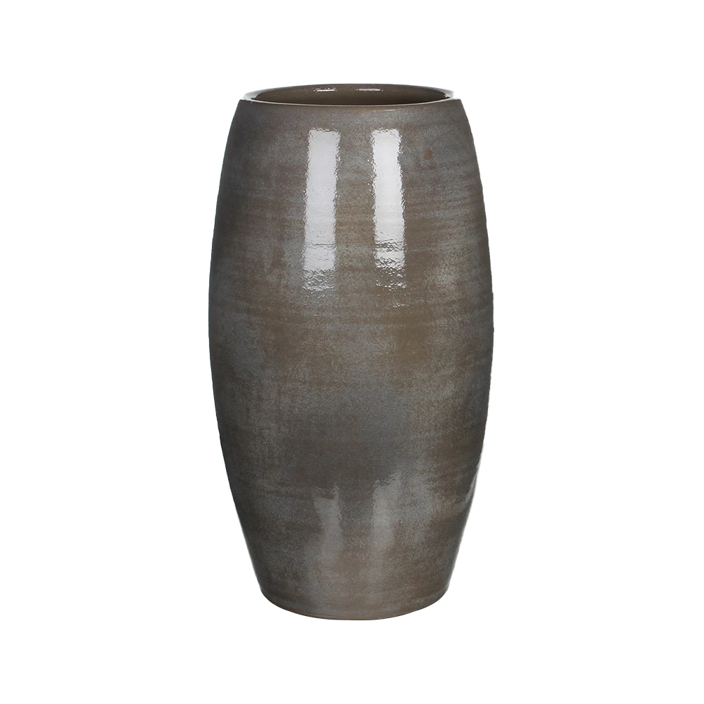 Bloempot Lester Hoog - D30 X H50cm - Donkergrijs