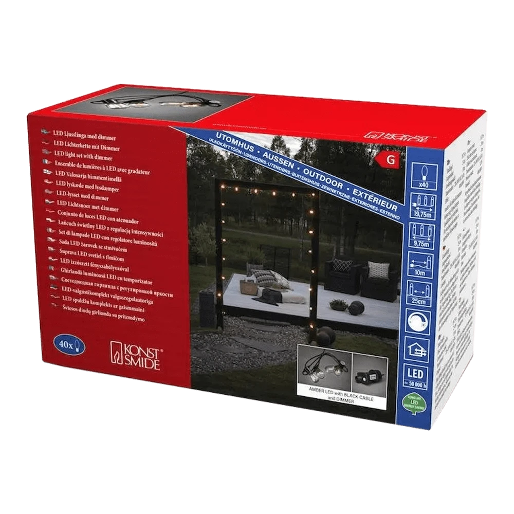 Partylight/Lichtsnoer Feestverlichting LED Dimbaar - 9.75m 40 LED's - Konstsmide - Afbeelding 5