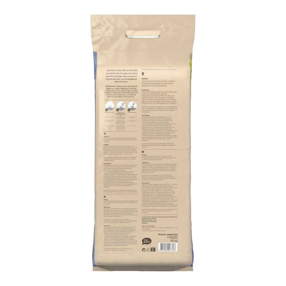 Pokon Bio Tuinmest 10kg - Tuinplanten Voeding, Gazonmeststof - Afbeelding 2