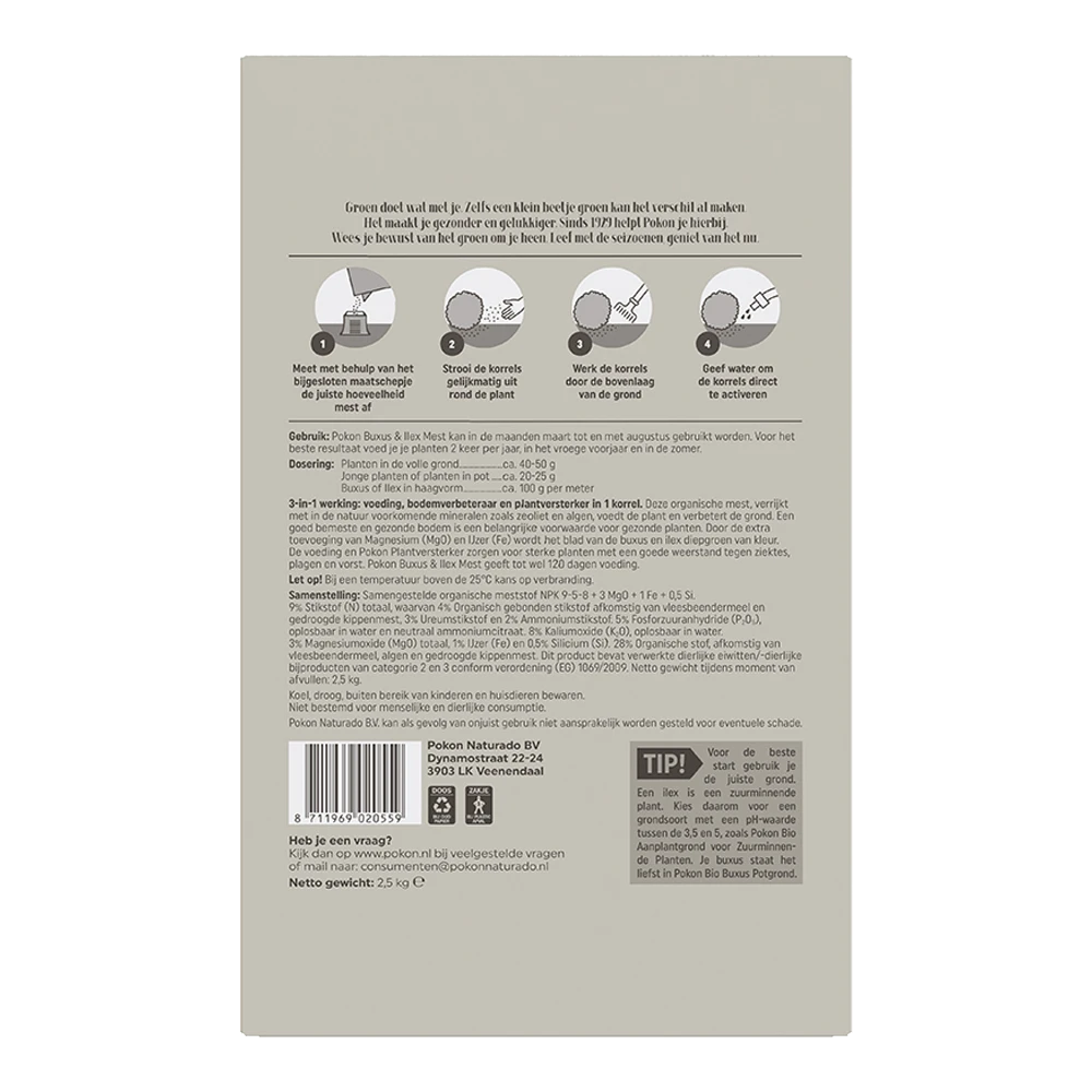 Pokon Buxus & Ilex Mest 2,5kg - Tuinplanten Voeding - Afbeelding 2