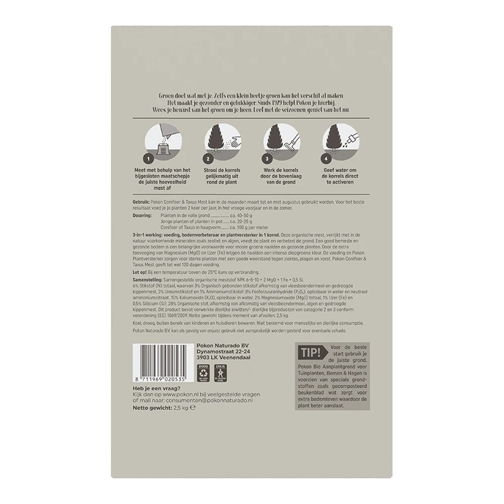 Pokon Conifeer & Taxus Mest 2,5kg - Tuinplanten Voeding - Afbeelding 2