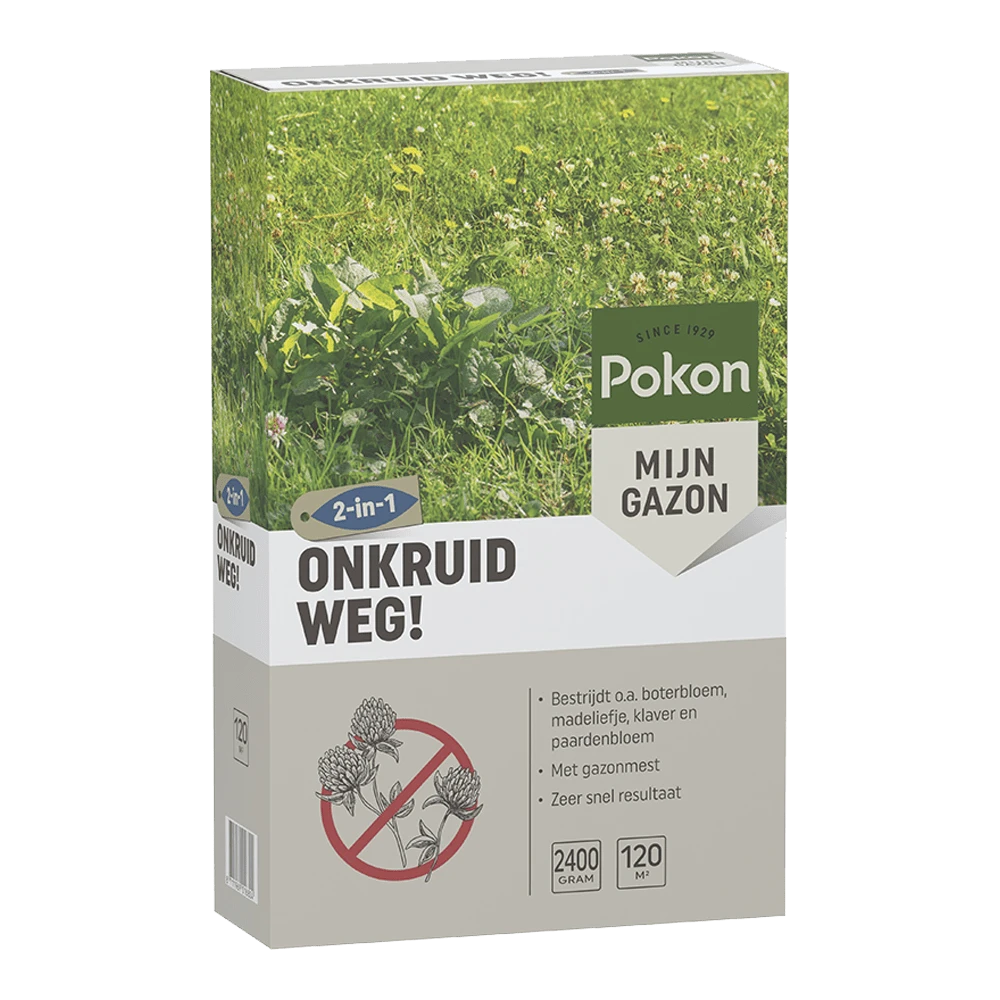 Pokon Onkruid Weg! 2,4kg Voor 120mu00b2 - Onkruid En Aanslag