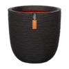Capi Bloempot Bol Nature Rib NL - D43 X H41cm - Zwart