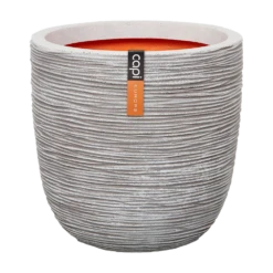 Capi Bloempot Bol Nature Rib NL - D55 X H53cm - Ivoor