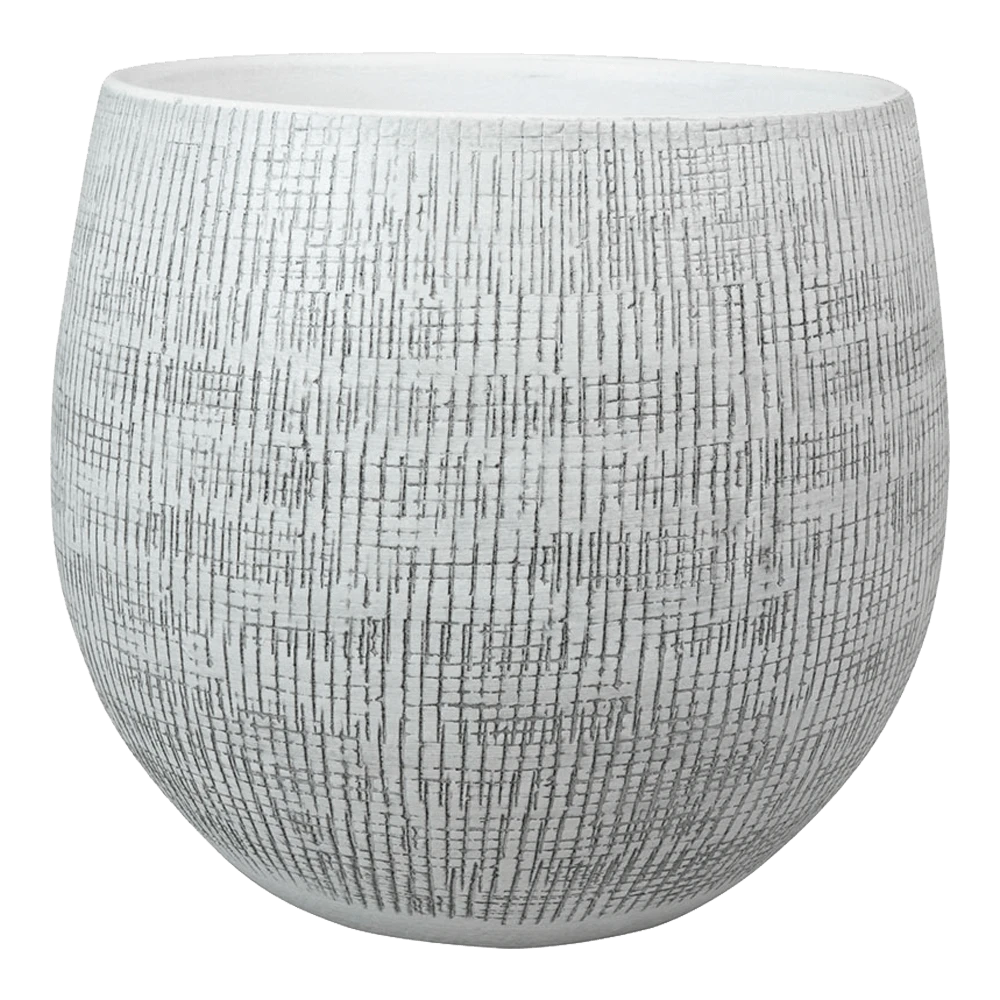 Bloempot Ryan - D26 X H26cm - White Black