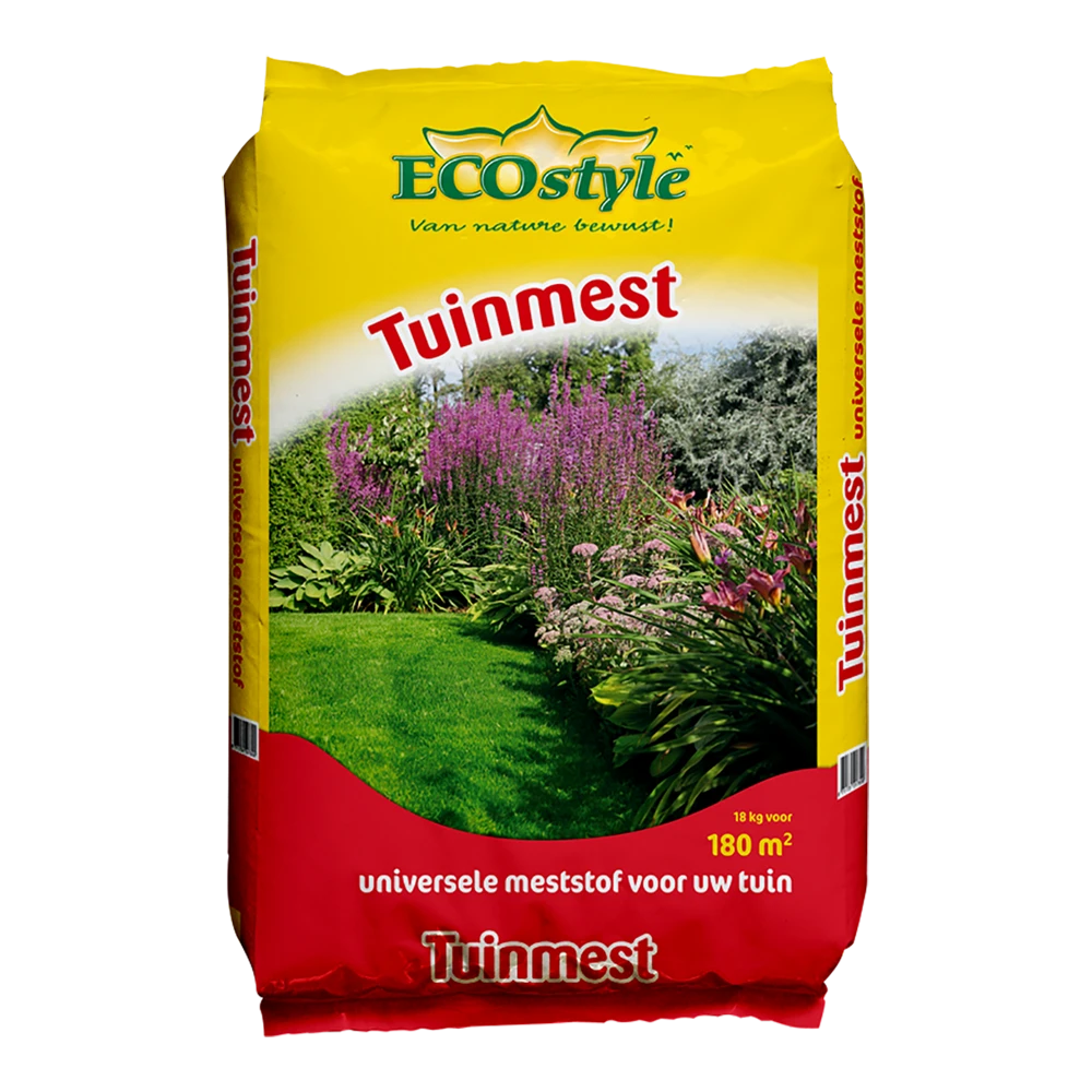 EcoStyle Tuinmest 18kg - Tuinplanten Voeding, Gazonmeststof