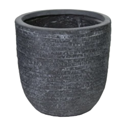 Bloempot Utah Egg - D25 X H25cm - Donkergrijs
