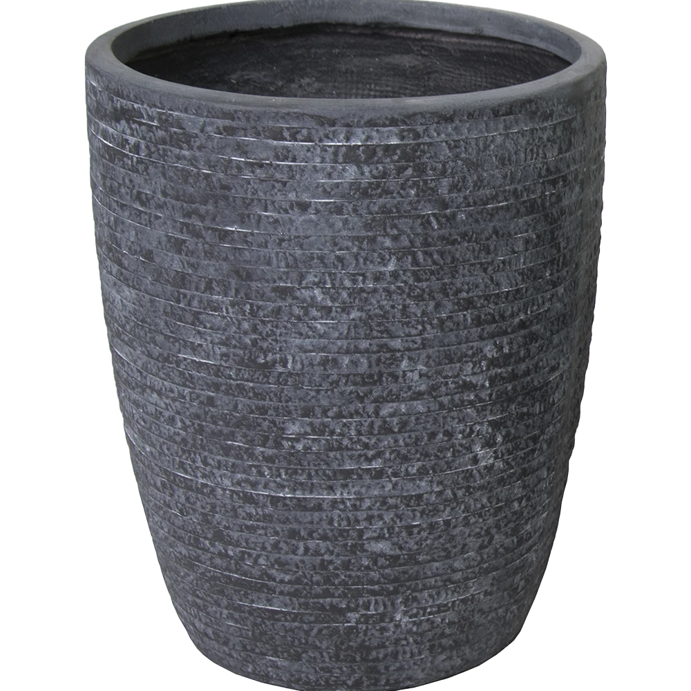 Bloempot Utah Egg High - D36 X H46cm - Donkergrijs