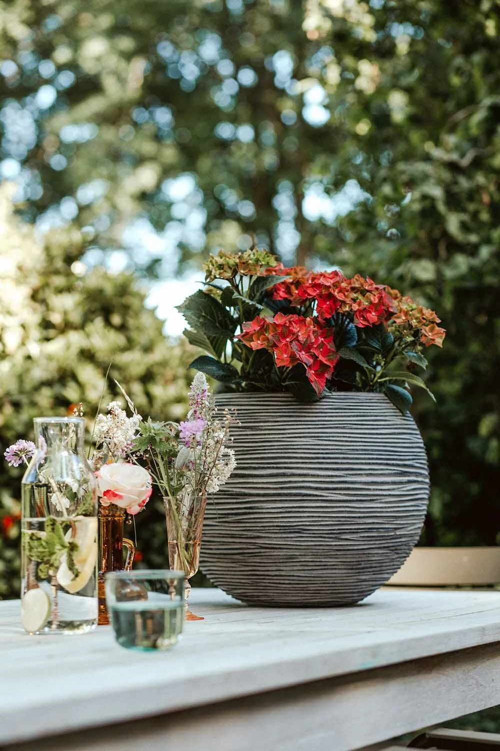 Capi Bloempot Hoog Nature Rib NL - D40 X H32cm - Antraciet - Afbeelding 2