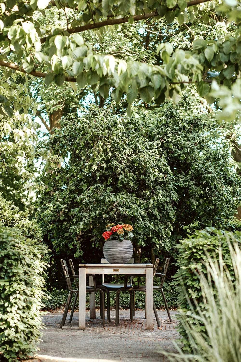 Capi Bloempot Hoog Nature Rib NL - D40 X H32cm - Antraciet - Afbeelding 3