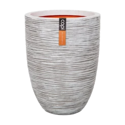 Capi Bloempot Nature Elegant Rib NL - D34 X H46cm - Ivoor