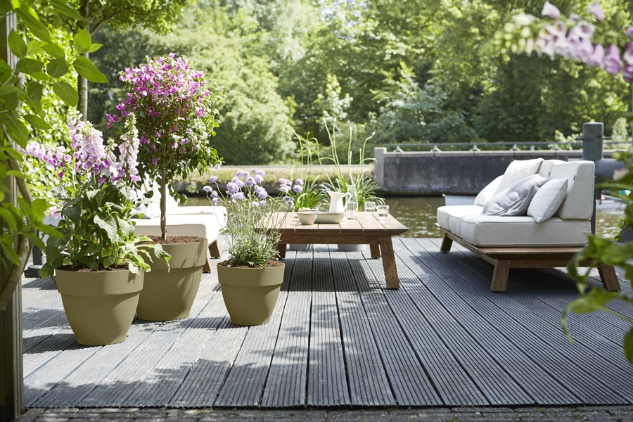 Bloempot Elho Vibia Campana Rond 55cm - Saliegroen - Afbeelding 4